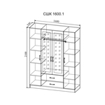 Шкаф Софи СШК 1600.1 ДСВ в Ейске