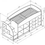 Кровать-чердак Дюймовочка 4.1 в Ейске