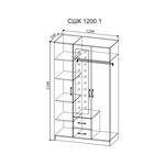 Шкаф Софи СШК 1200.1 ДСВ в Ейске