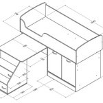 Кровать-чердак Дюймовочка 2 в Ейске