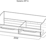 Кровать односпальная с ящиками КР 1 в Ейске